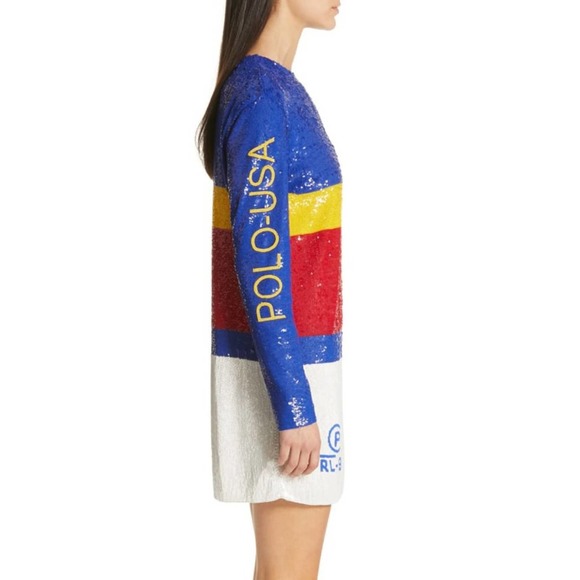 Polo Ralph Lauren Shuna Sailing Sequin Dress Multi - Picture 3 of 12